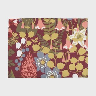 Almedahls Skogen placemat 34x45 cm 2-pack Wijnrood