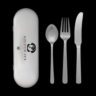 Kay Bojesen Grand Prix bestekset reiskit 3-delig Matte steel