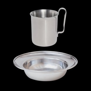 Kay Bojesen Kay Bojesen kinderservies 2-delig Polished steel