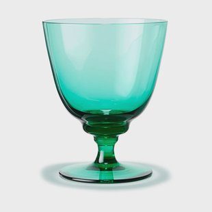 Holmegaard Flow glas op voet 35 cl Emerald green