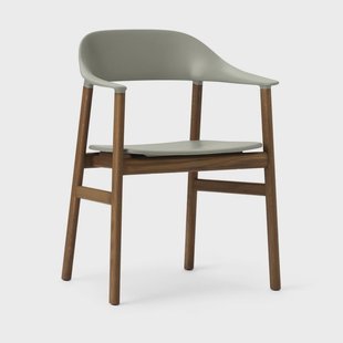 Normann Copenhagen Herit stoel gerookt eikenhout Dusty Green