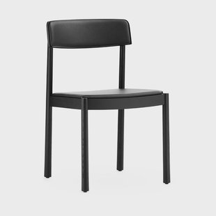 Normann Copenhagen Timb stoel met kussen Black/ Ultra Leather - Black
