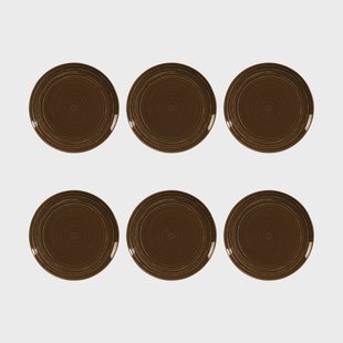 Seltmann Weiden Terra bord Ø22,7 cm 6-pack Earth Brown