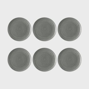 Seltmann Weiden Terra bord Ø22,7 cm 6-pack Pearl Grey