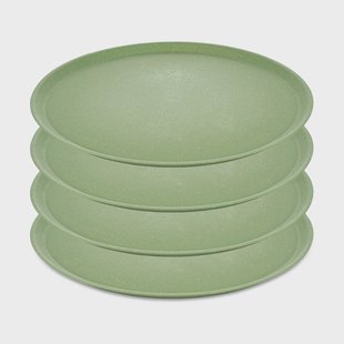 Koziol Connect bord Ø25,5 cm 4-pack Nature leaf green