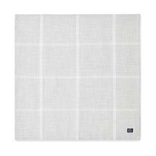 Lexington Pepita Check Cotton Linen stoffen servet 50x50 cm White-light gray