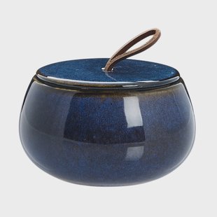 Lene Bjerre Amera opbergpot met deksel blue Ø11,5 cm