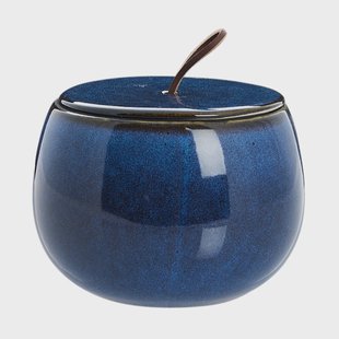 Lene Bjerre Amera opbergpot met deksel blue Ø13,5 cm
