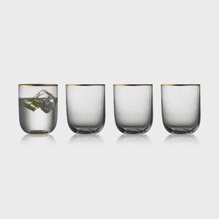 Lyngby Glas Palermo Gold tumblerglas 35 cl 4-pack Transparant-goud