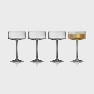 Lyngby Glas Zero champagneglas coupe 26 cl 4-pack Kristal