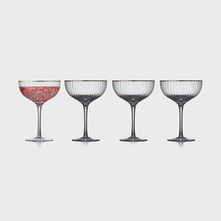 Lyngby Glas Palermo Gold cocktailglas 31,5 cl 4-pack Transparant-goud