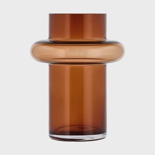 Lyngby Glas Tube vaas glas 20 cm Amber