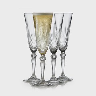 Lyngby Glas Melodia champagneglas 16 cl 4-pack Kristal