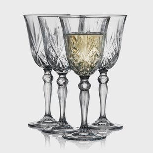 Lyngby Glas Melodia wittewijnglas 21 cl 4-pack Kristal