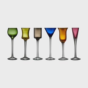 Lyngby Glas Lyngby Glas borrelglas 2,5-5 cl 6-delig Mix