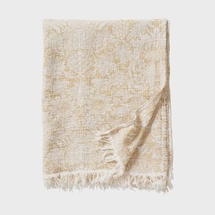 Klippan Yllefabrik Sunflower katoenen plaid 140x200 cm Golden