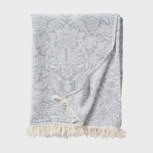 Klippan Yllefabrik Sunflower katoenen plaid 140x200 cm Dark denim