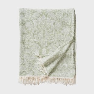 Klippan Yllefabrik Sunflower katoenen plaid 140x200 cm Groen