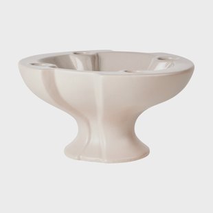 Broste Copenhagen Leda kandelaar Ø22x12 cm Grey-sand