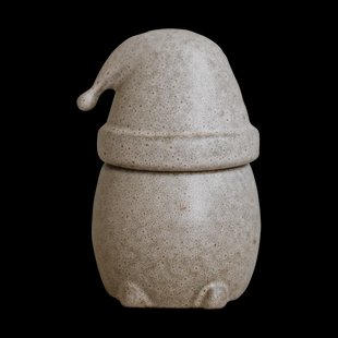 DBKD Eating Santa kom met deksel klein Beige