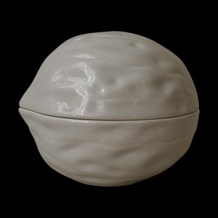 DBKD Walnut kom met deksel Shiny mole