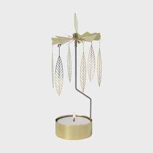Pluto Design Stig L Salix draaiende waxinelichtjeshouder medium Goud
