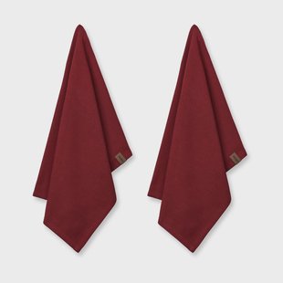 Humdakin Humdakin ecologische theedoek 45x70 cm 2-pack Maroon