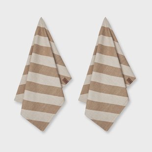 Humdakin Humdakin Recycled theedoek 45x70 cm 2-pack Beige candy