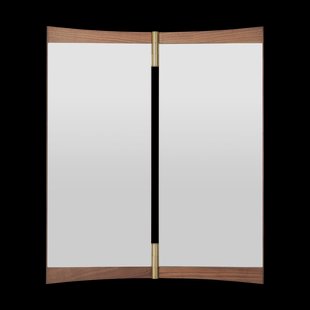 GUBI Vanity spiegel 2 Walnoot-messing