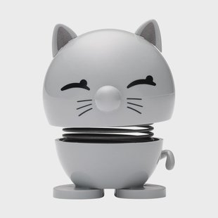 Hoptimist Hoptimist Cat figuur 7,3 cm Light grey