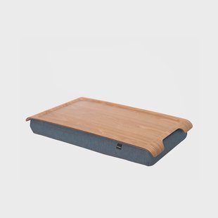 Bosign Dienbladkussen mini Wilgenhout-zout & peper grijs