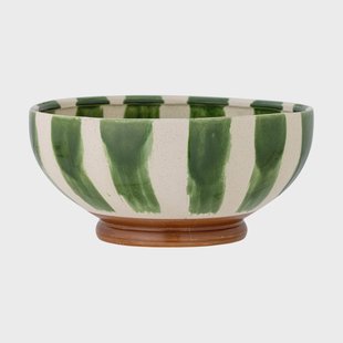 Bloomingville Shakti serveerschaal Ø26 cm Groen-wit