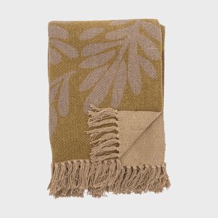 Bloomingville Lark katoenen plaid 130x160 cm Geel Bloomingville Lark katoenen plaid 130x160 cm Geel