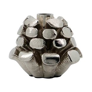 House Doctor Pine Cone kaarsenhouder Ø7,5 cm Antiekzilver
