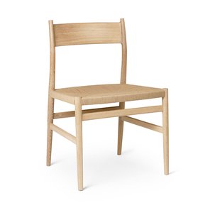 Brdr. Krüger Arv stoel met geweven zitting Geolied eikenpapierkoord