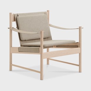 Brdr. Krüger HB loungestoel Witgeolied esdoornhout-canvas natuur