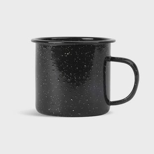 Sagaform Doris emaille mok 35 cl Zwart