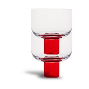 Byon Victoria glas 35 cl 2-pack Rood-transparant