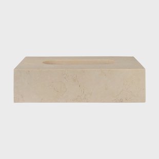 Mette Ditmer Marmeren zakdoekdoos 14x25,5 cm Zand Mette Ditmer Marmeren zakdoekdoos 14x25,5 cm Zand