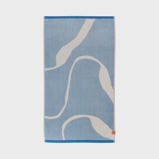 Mette Ditmer Nova Arte badhanddoek 70x133 cm Light blue-off-white