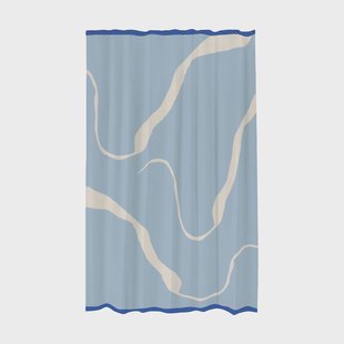 Mette Ditmer Nova Arte douchegordijn 150x200 cm Light blue-off-white