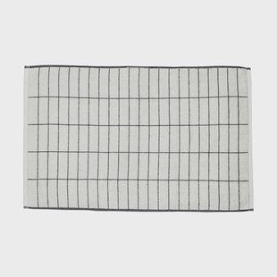 Mette Ditmer Tile Stone badmat 50x80 cm Zwart-offwhite