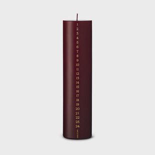 ester & erik ester & erik kalenderkaars 25 cm 44/2 deep wine