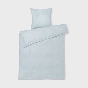 Juna Monochrome Lines dekbedovertrek 150x210 cm Lichtblauw-wit