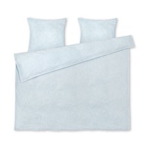 Juna Monochrome Lines dekbedovertrek 220x220 cm Lichtblauw-wit