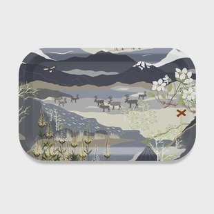 Arvidssons Textil Fjällvandring dienblad 21x33 cm Blauw