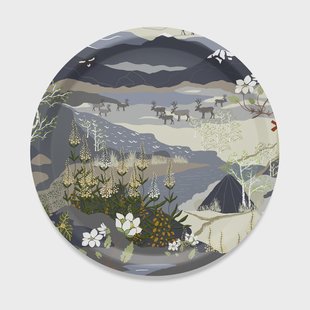 Arvidssons Textil Fjällvandring dienblad Ø31 cm Blauw