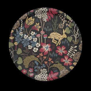 Arvidssons Textil Lyckeflykt dienblad Ø31 cm Rood-bruin