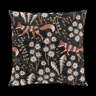 Arvidssons Textil Stjärnspeja kussenhoes 47x47 cm Zwart-roest