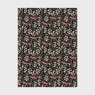 Arvidssons Textil Stjärnspeja gewaxt tafelkleed Zwart-roest